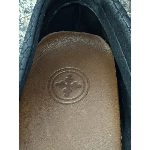 Charleston Shoe Co Tradd Penny Loafers Women's Sz 7 M Black Leather Slip-on Croc - Picture 12 of 12